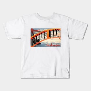 Greetings from Grand Coulee Dam, Washington - Vintage Large Letter Postcard Kids T-Shirt